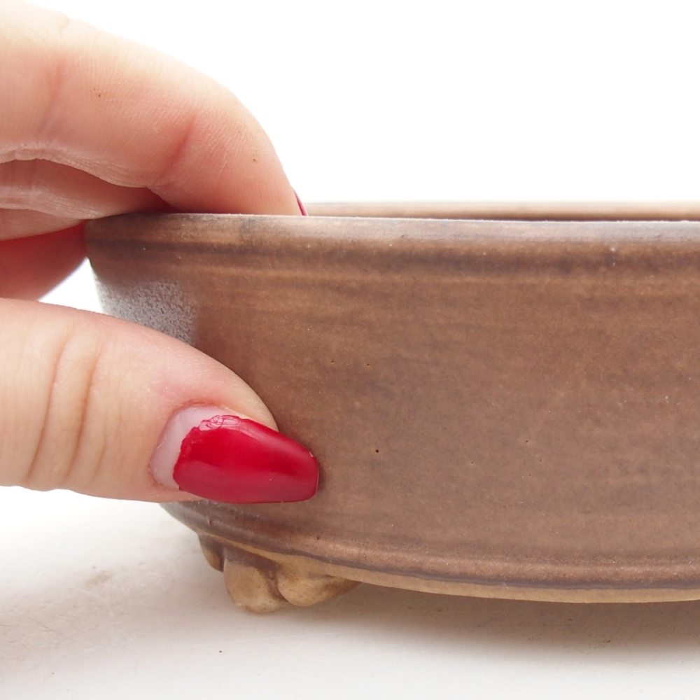 Kerámia bonsai tál 15,5 x 15,5 x 5 cm, rózsaszínű