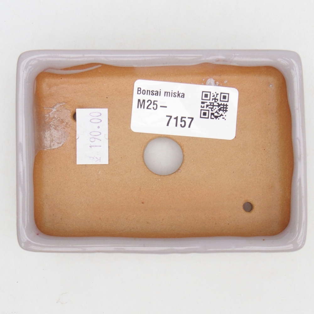 kerámia bonsai tál 10,5 x 7 x 2 cm, rózsaszínű