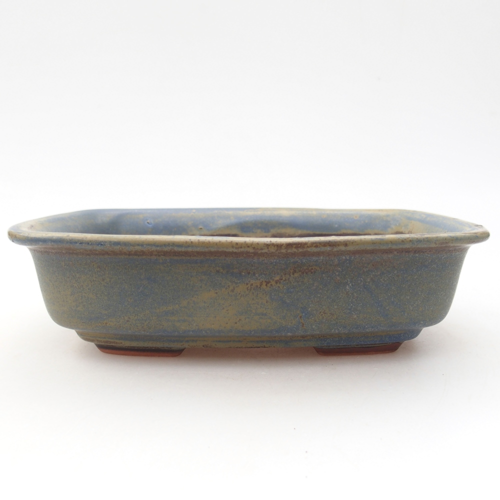 kerámia bonsai tál 18,5 x 13,5 x 5 cm, kék színben