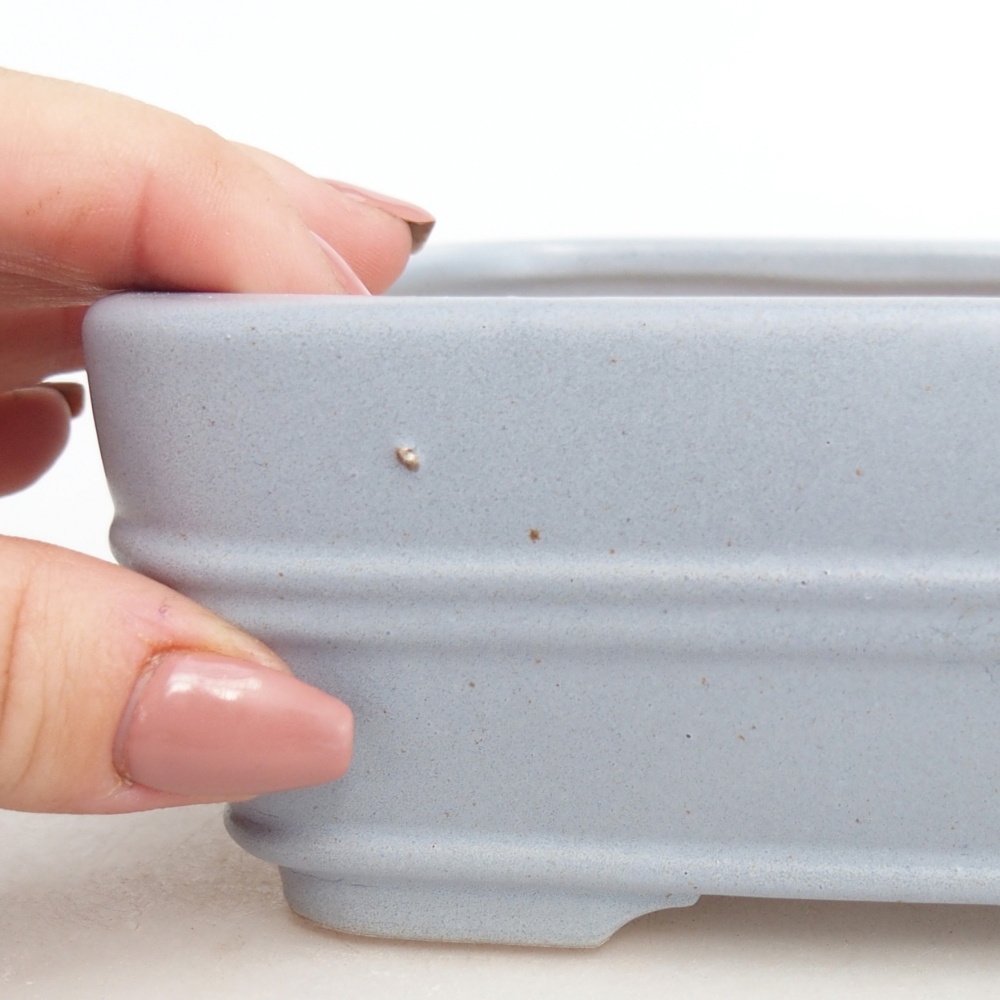 kerámia bonsai tál 16,5 x 12 x 5,5 cm, kék színben