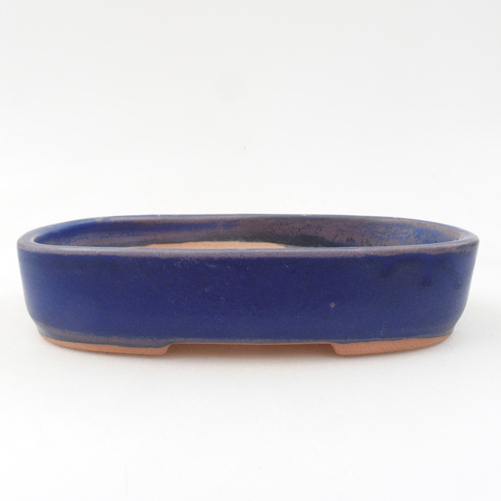 kerámia bonsai tál 16 x 11 x 3,5 cm, kék színben