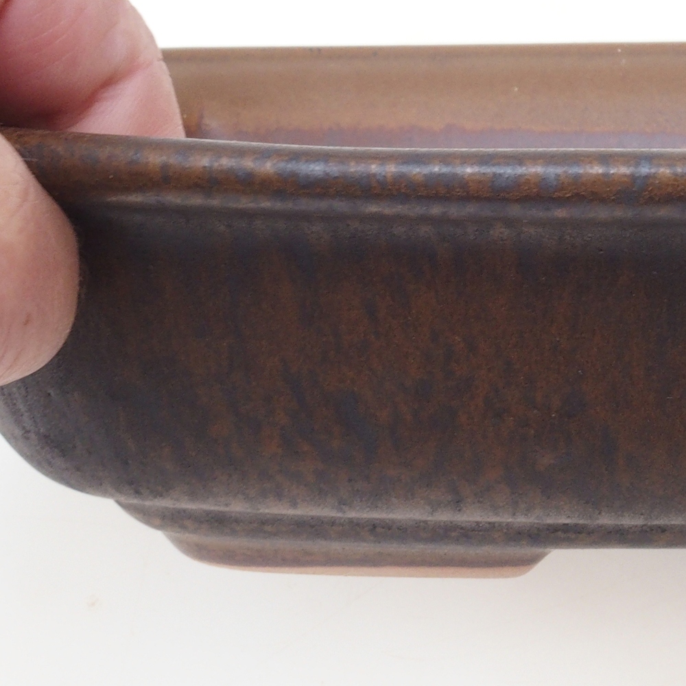 Bonsai tál H08 - 25 x 19,5 x 6 cm. - barna