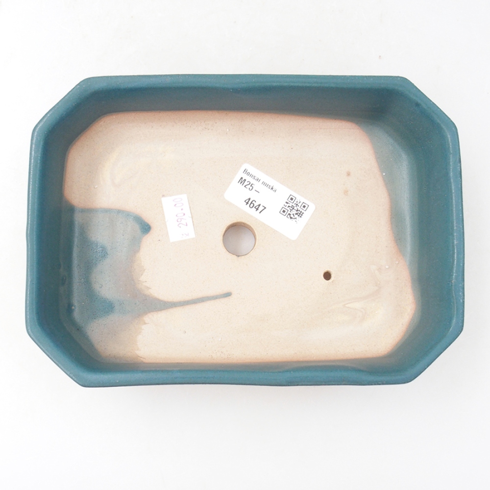 kerámia bonsai tál 19 x 13,5 x 4 cm, kék színben