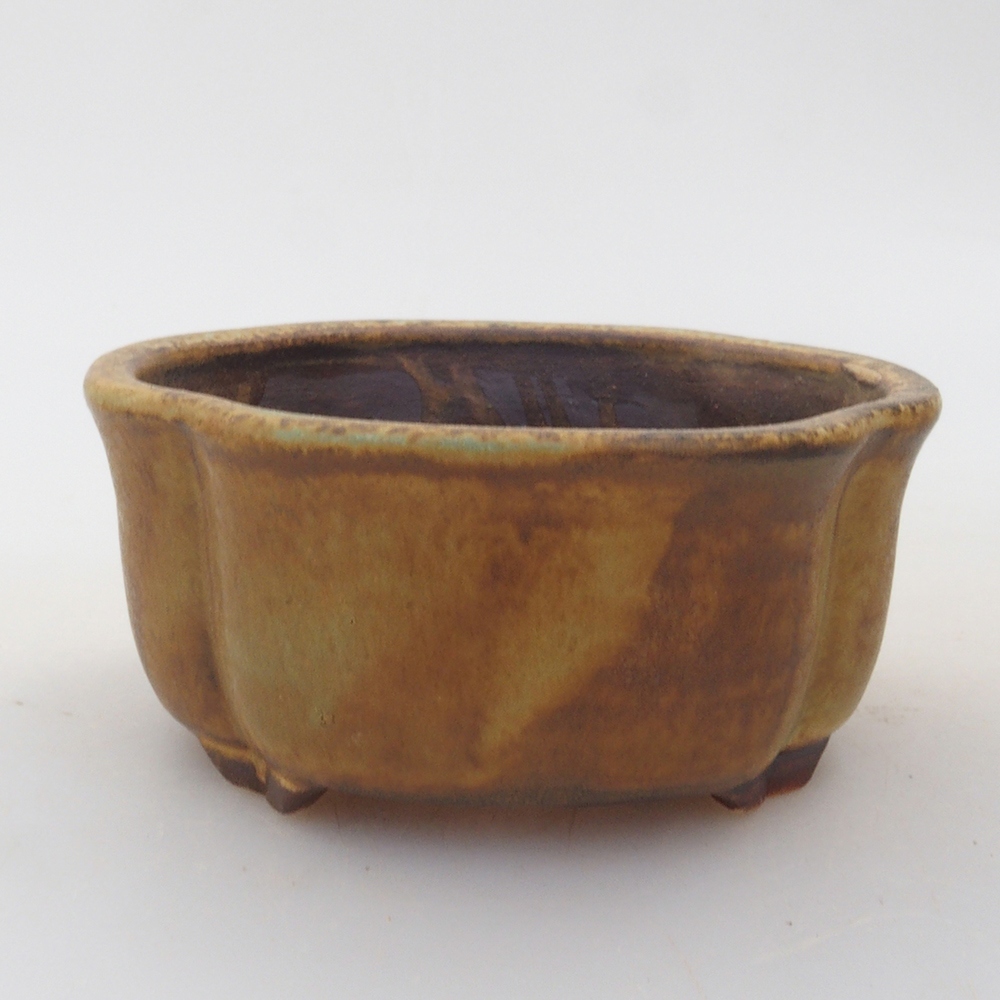kerámia bonsai tál 10 x 8,5 x 4 cm, barna
