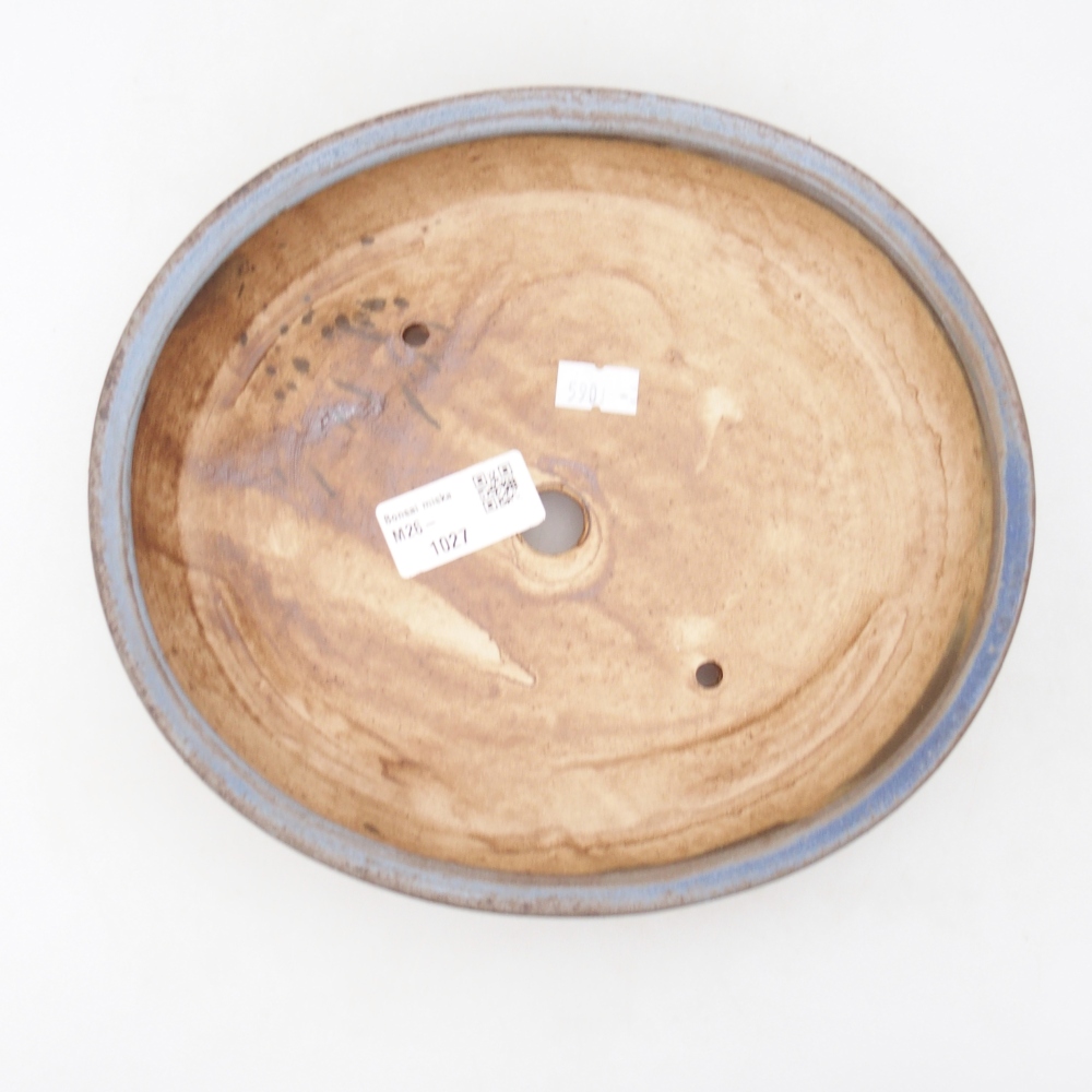 kerámia bonsai tál 22,5 x 20 x 4,5 cm, kék színben