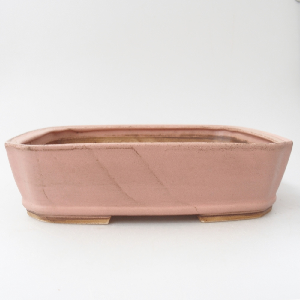 Kerámia bonsai tál 24,5 x 21,5 x 6,5 cm, rózsaszínű