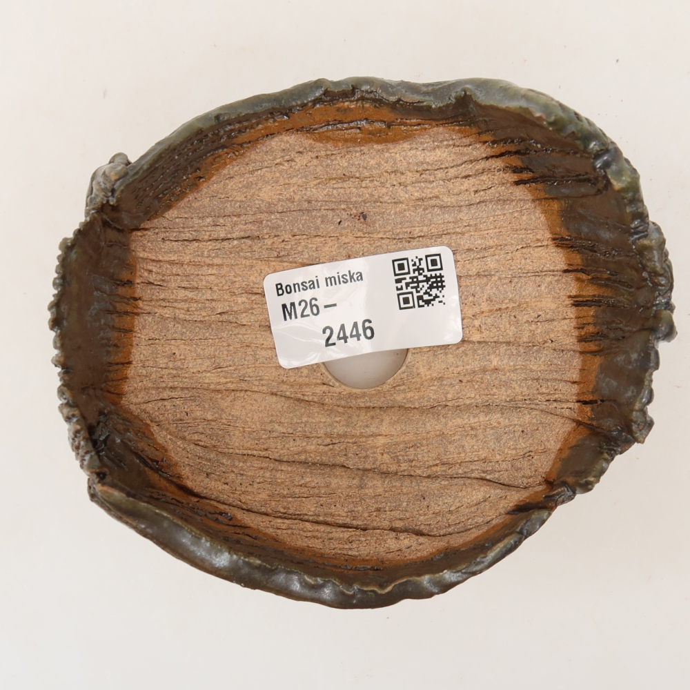 Kerámia héj  10 x 9,5 x 7 cm, szín: barnazöld
