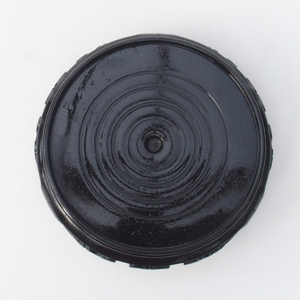 Bonsai asztal műanyag, kerek 10 x 10 x 3,5 cm, fekete