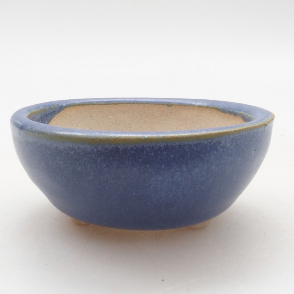 Mini bonsai tál 6 x 6 x 2,5 cm, kék színben