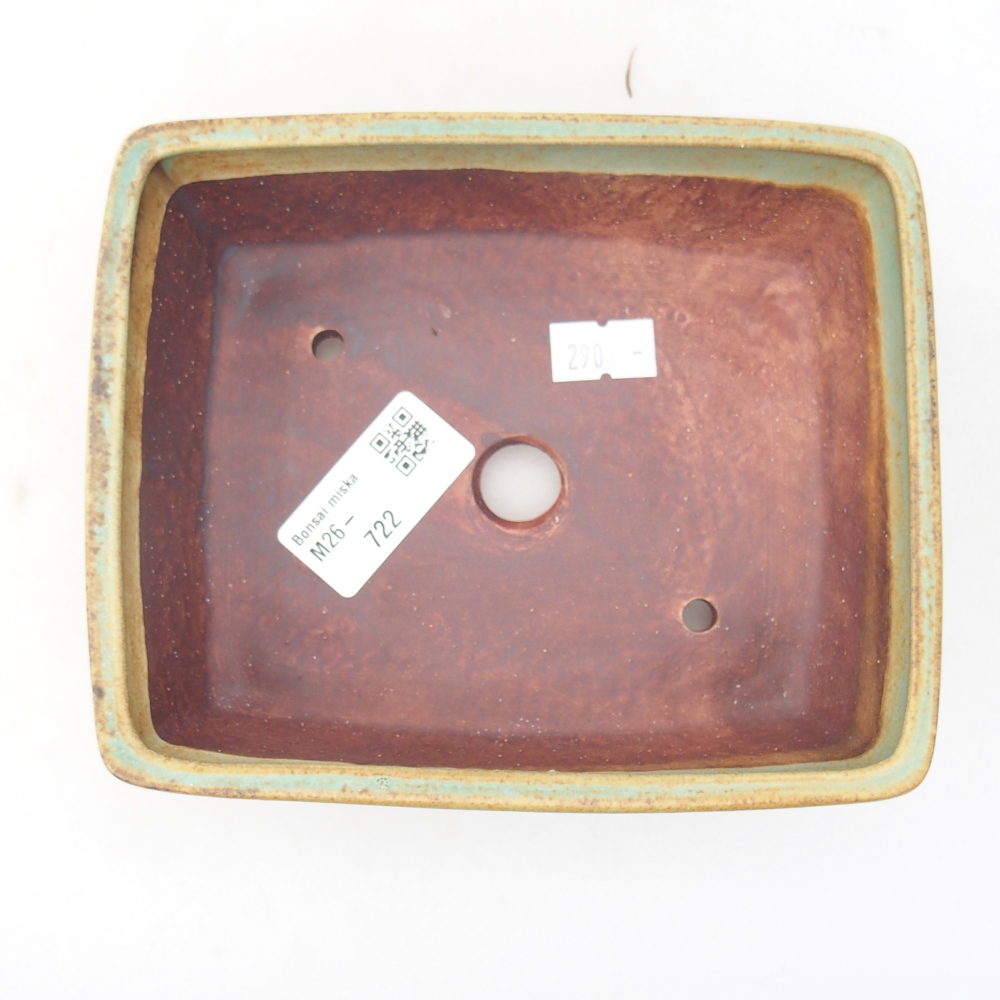 kerámia bonsai tál 15 x 12 x 5 cm, zöld