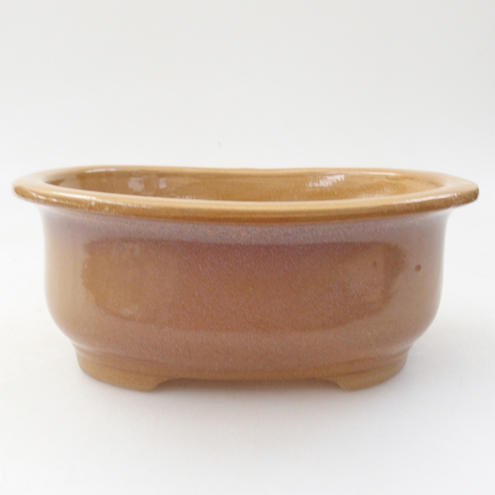 kerámia bonsai tál 15,5 x 12 x 5,5 cm, bézs színű