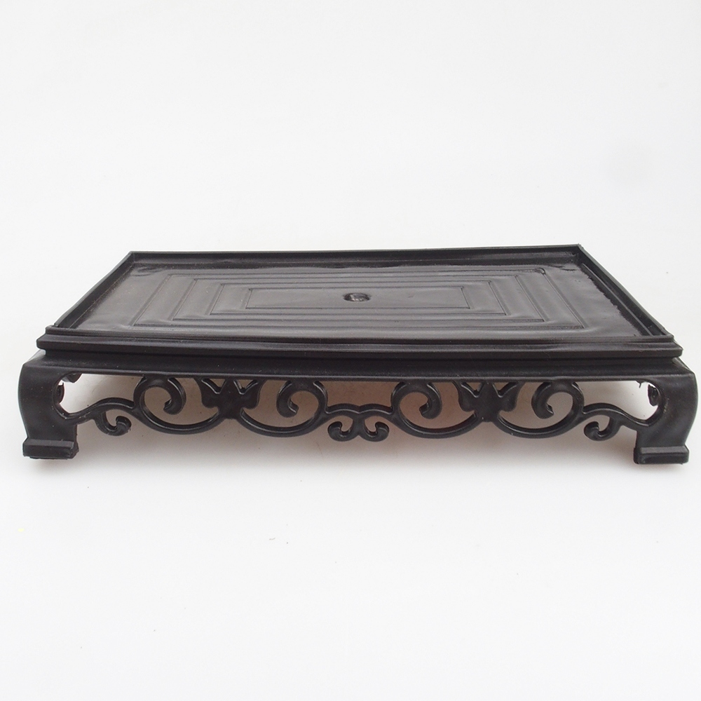 Bonsai asztal műanyag téglalap 18 x 12 x 3,5 cm, fekete