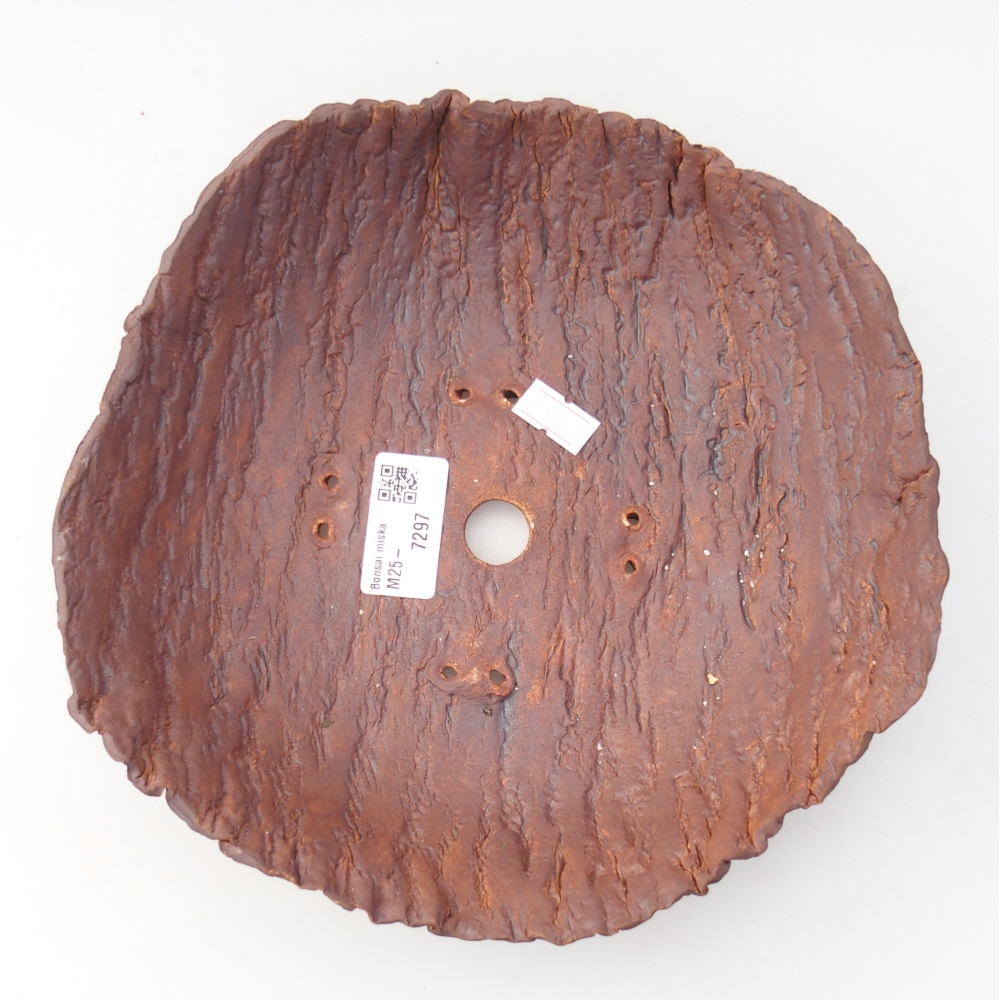 Kerámia kagyló 29 x 21 x 7 cm , színe barna