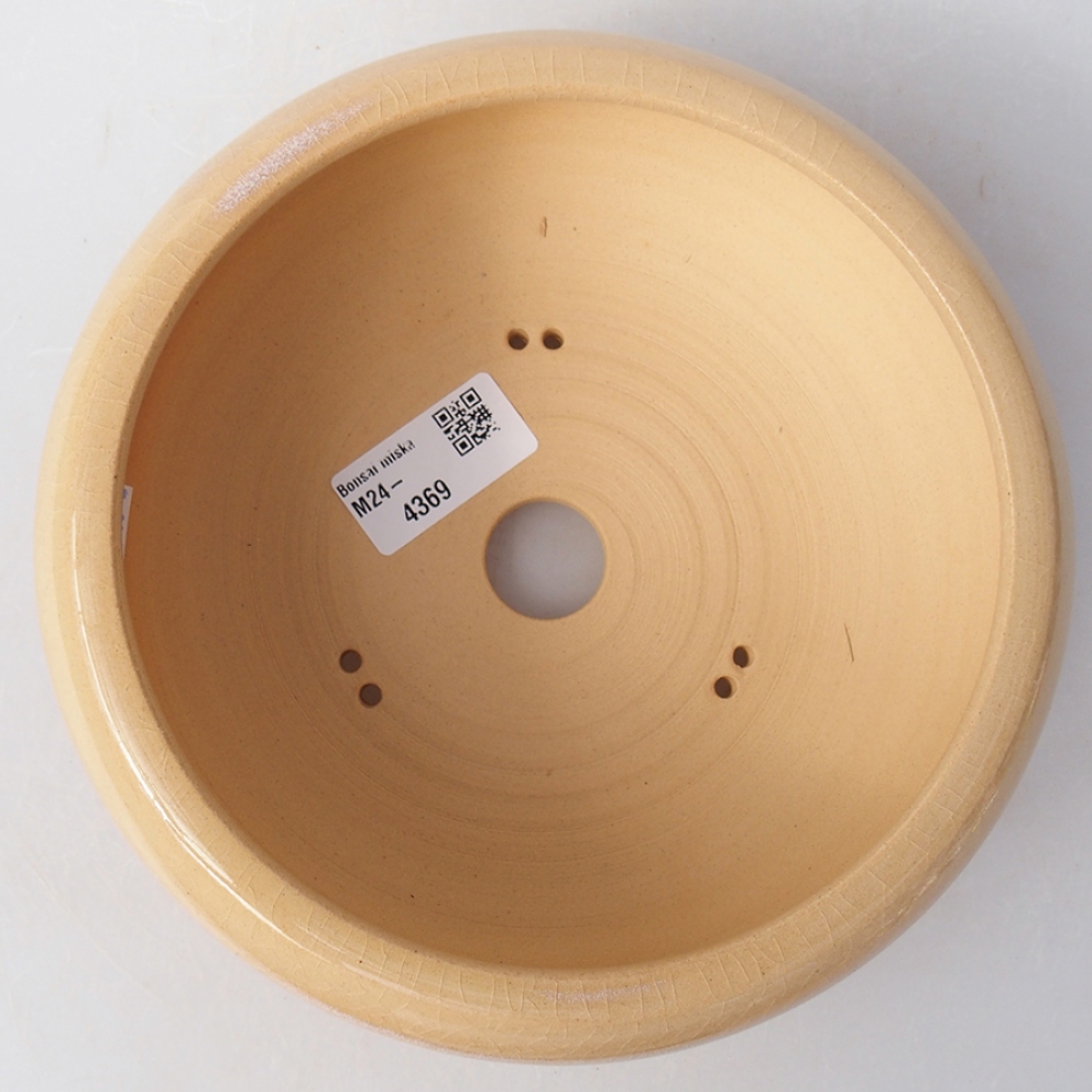 kerámia bonsai tál 18 x 18 x 6 cm, bézs színben