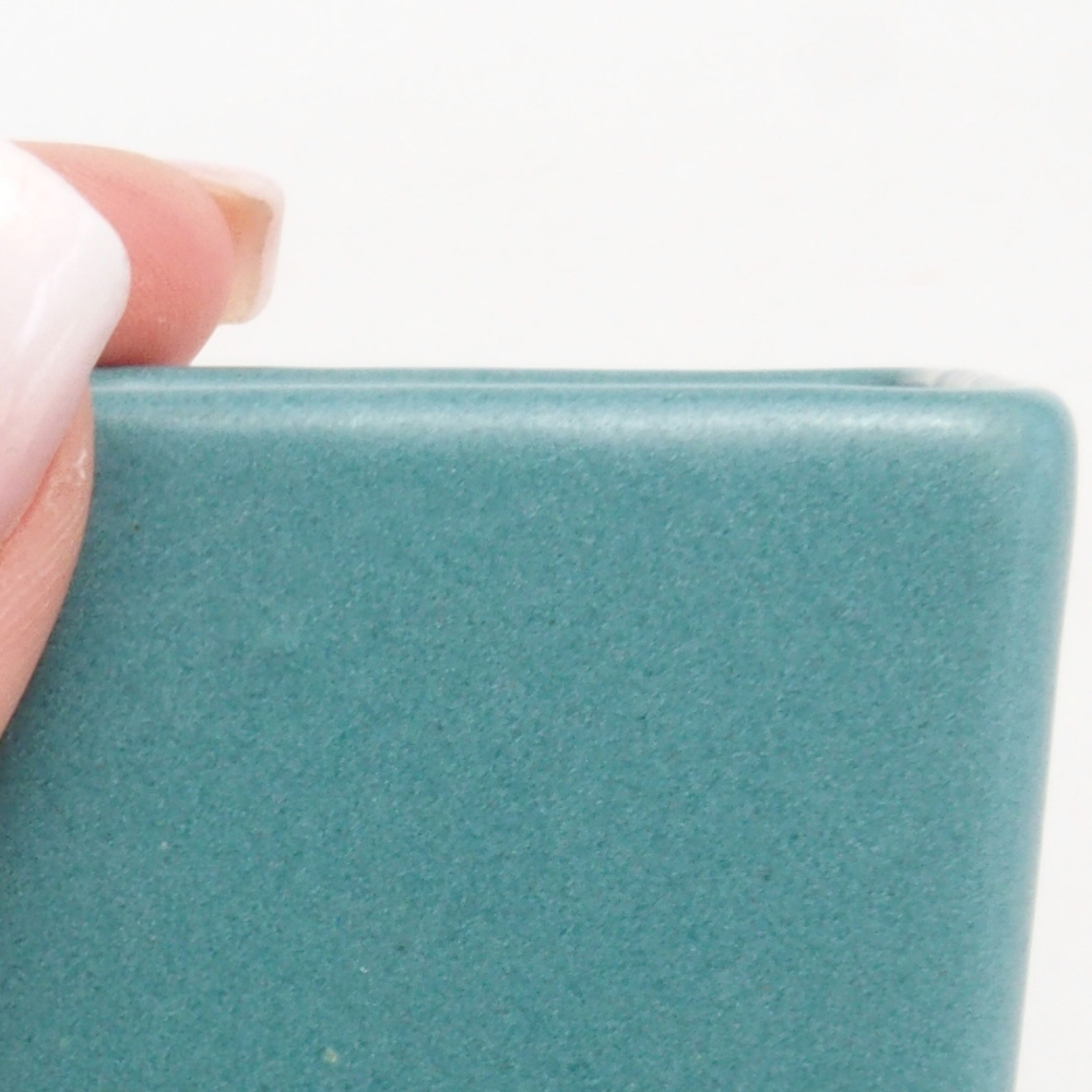 kerámia bonsai tál 6,5 x 5,5 x 4 cm, kék színben