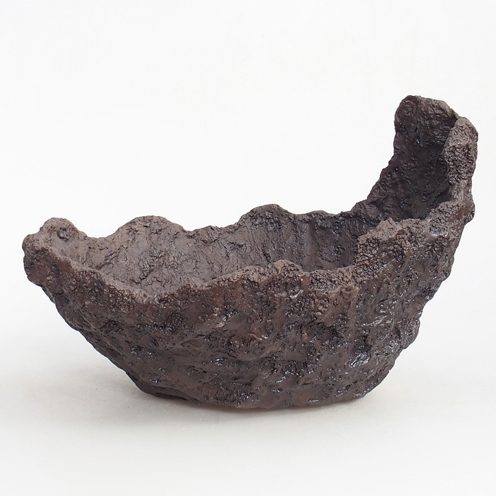 Kerámia kagyló 19 x 15 x 14 cm , barna színű