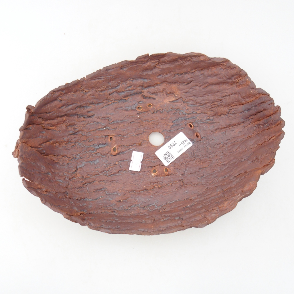 Kerámia kagyló 27 x 19 x 7 cm , színe barna