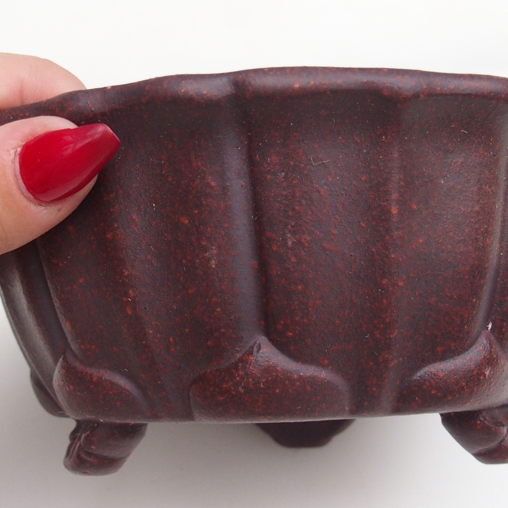 kerámia bonsai tál 16 x 16 x 7 cm, barna