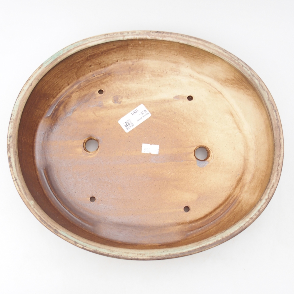 kerámia bonsai tál 31,5 x 27,5 x 6 cm, zöld