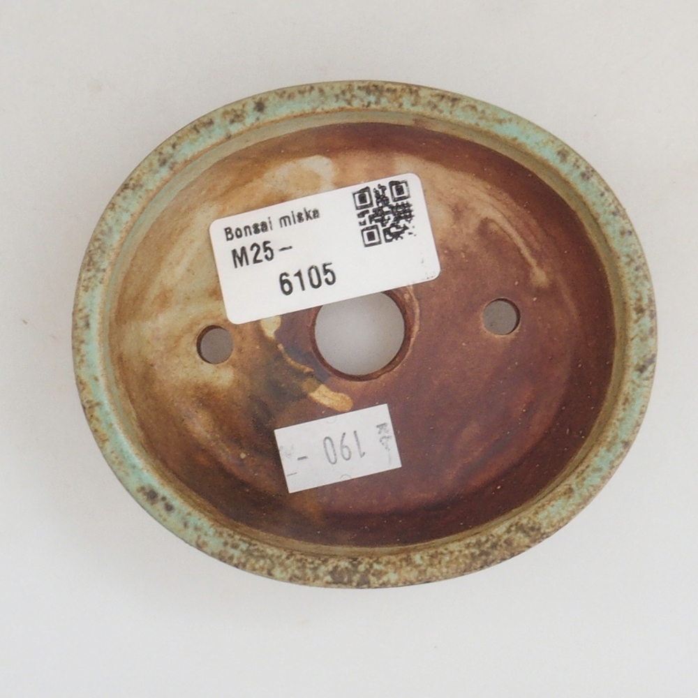 kerámia bonsai tál 10 x 8,5 x 4 cm, barna