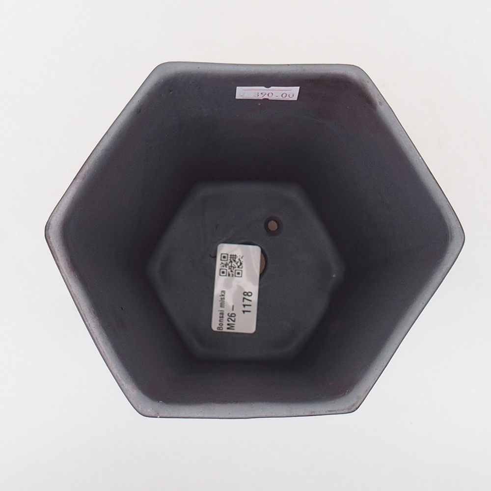 Kerámia bonsai tál 13 x 11,5 x 17 cm, fém színben