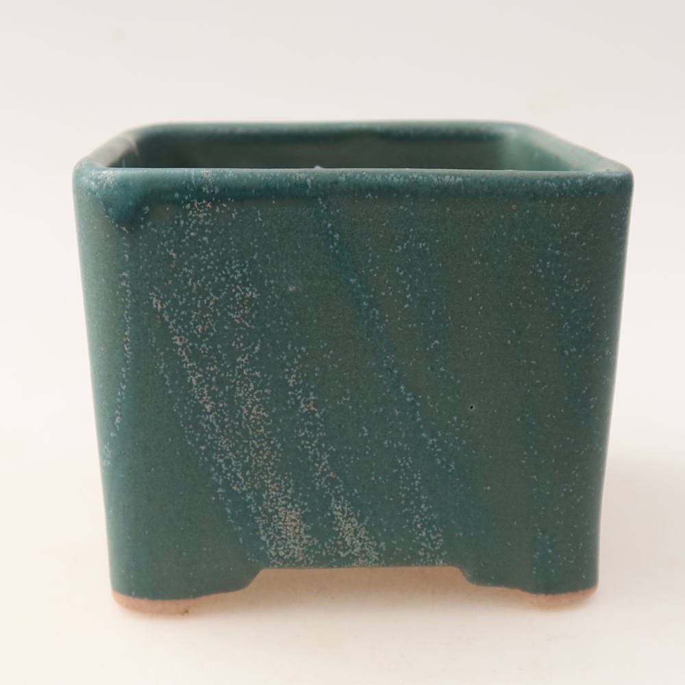 kerámia bonsai tál 10 x 10 x 8 cm, kék színben