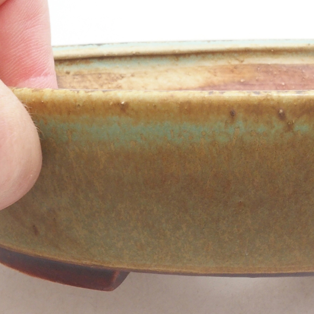 kerámia bonsai tál 10 x 8,5 x 4 cm, barna