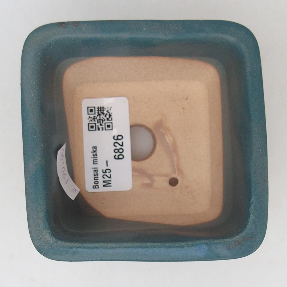 kerámia bonsai tál 8,5 x 8,5 x 5 cm, kék színben