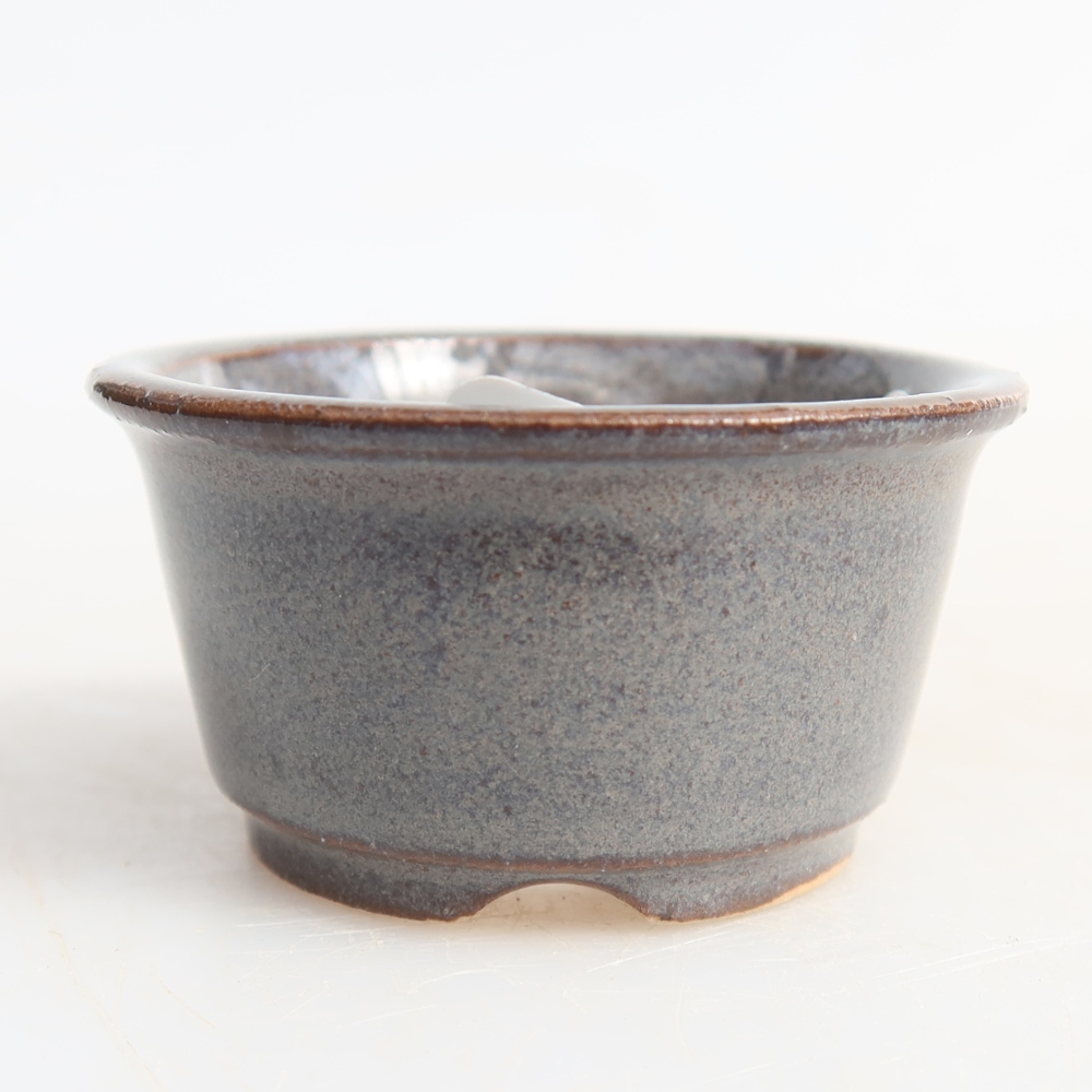 Kerámia bonsai tál, 4,5 × 4,5 × 2,5 cm, szürke színű