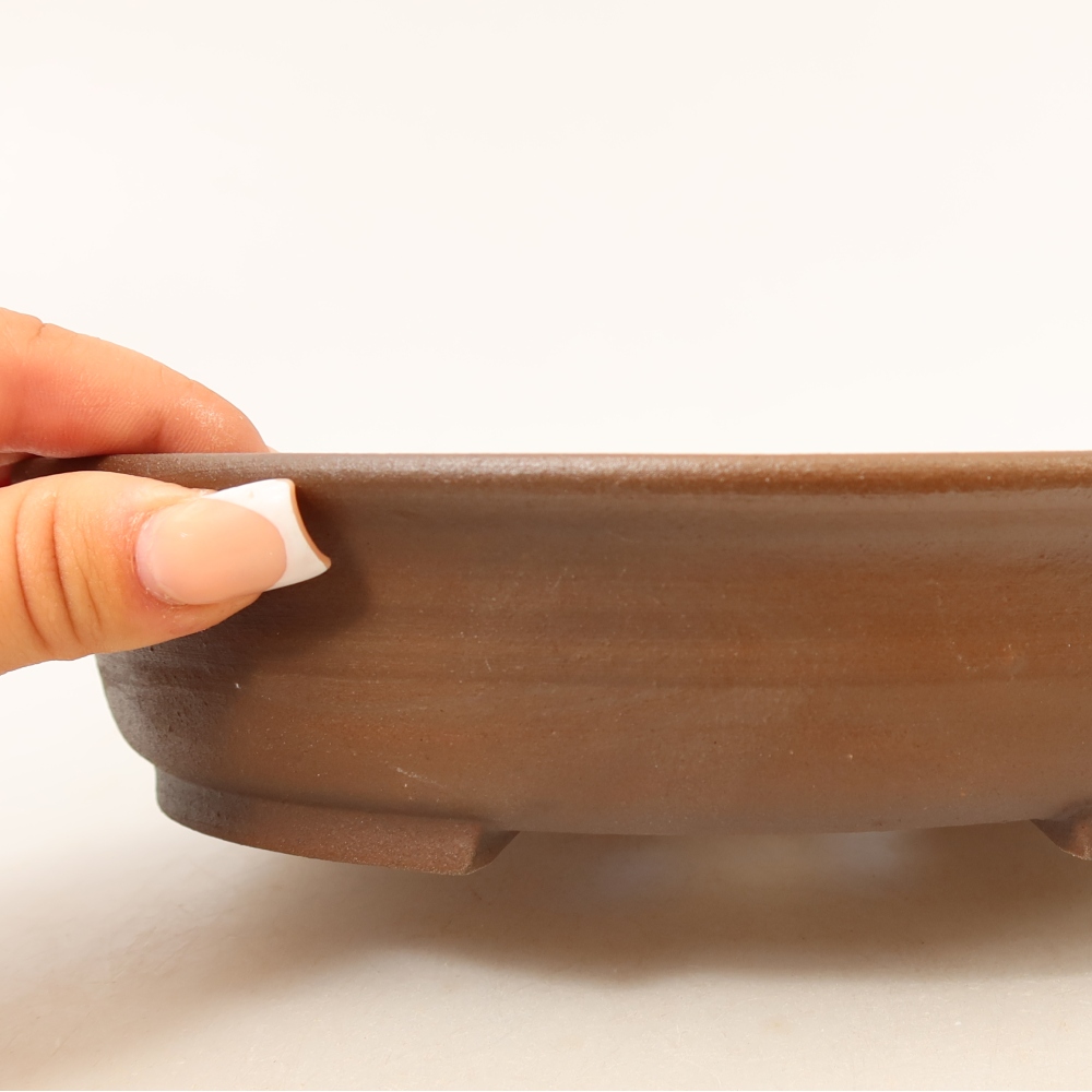 Kerámia bonsai-tál 21 x 19 x 5 cm, barna színű