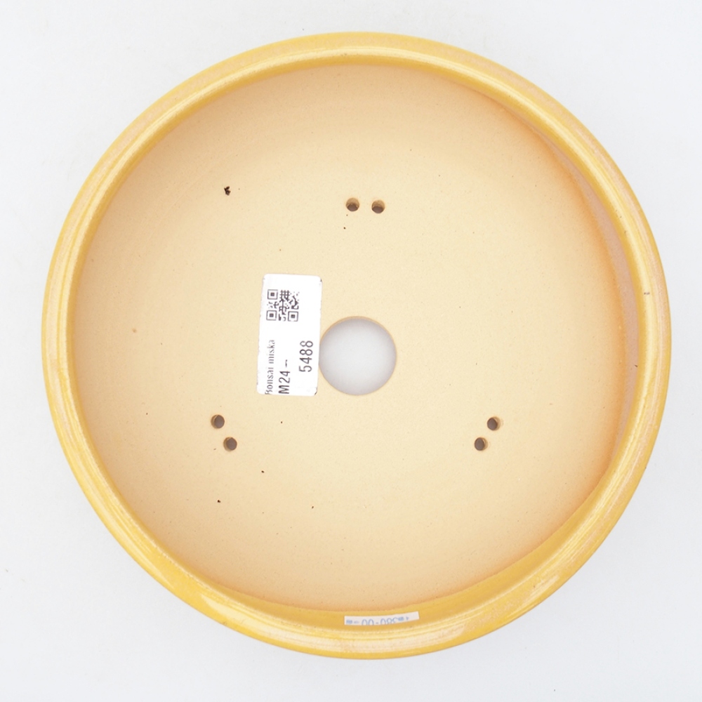 kerámia bonsai tál 18,5 x 18,5 x 6 cm, sárga