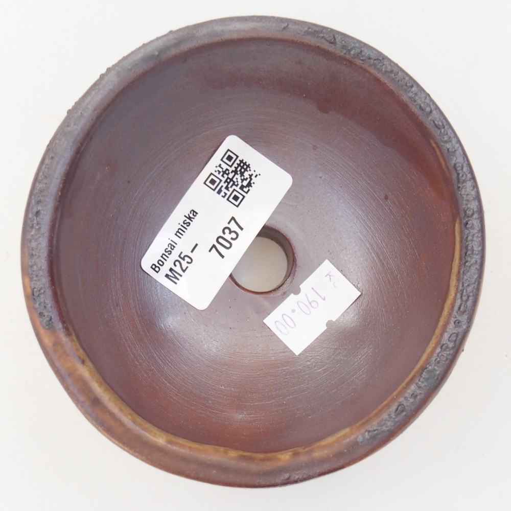 kerámia bonsai tál 9,5 x 9,5 x 5 cm, barna