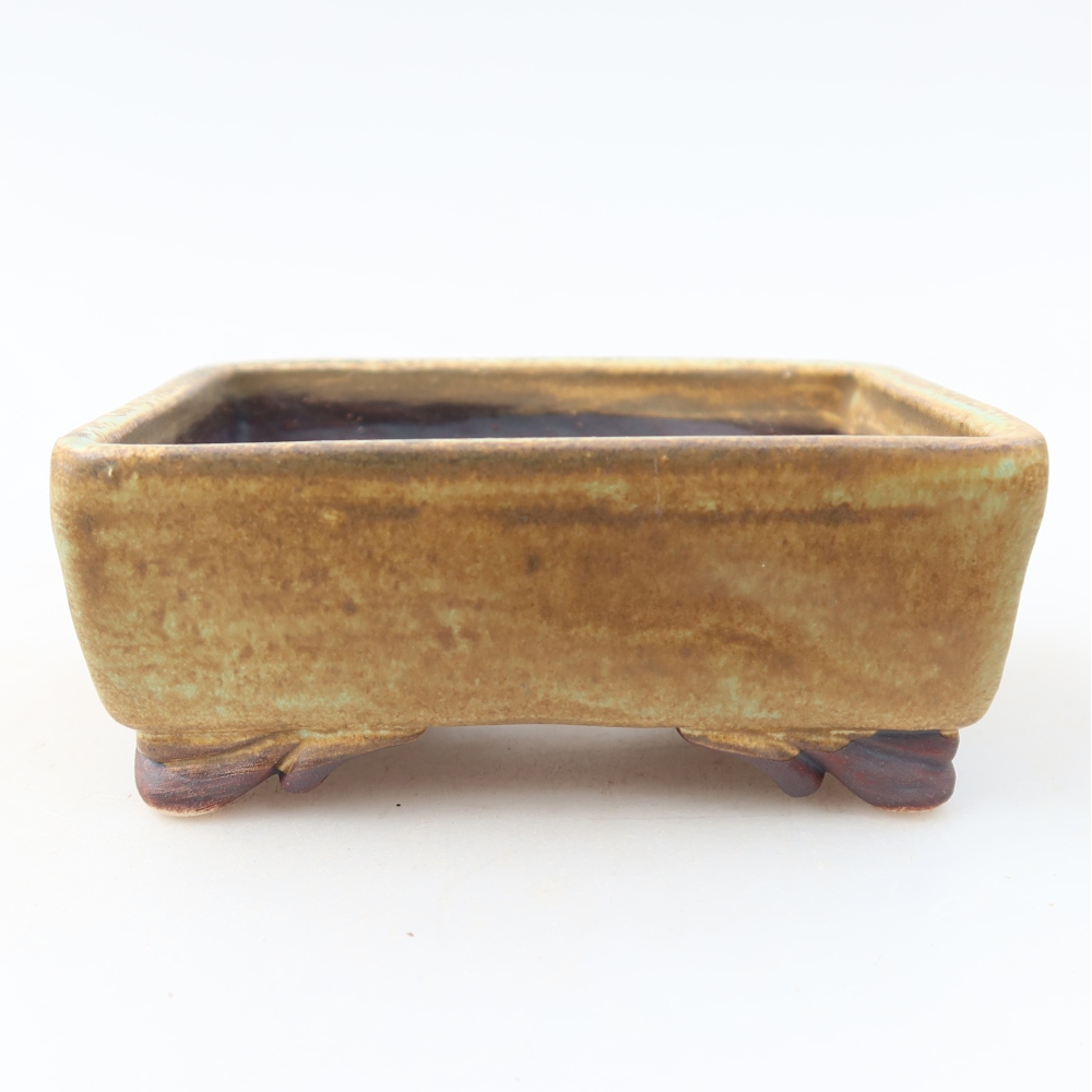 kerámia bonsai tál 10 x 8 x 4 cm, zöld