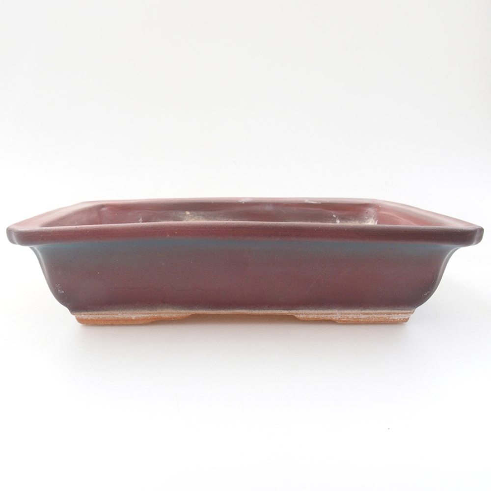 kerámia bonsai tál 17,5 x 13 x 4 cm, rózsaszínű