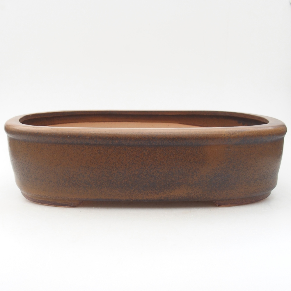 kerámia bonsai tál 32 x 25 x 8 cm, barna