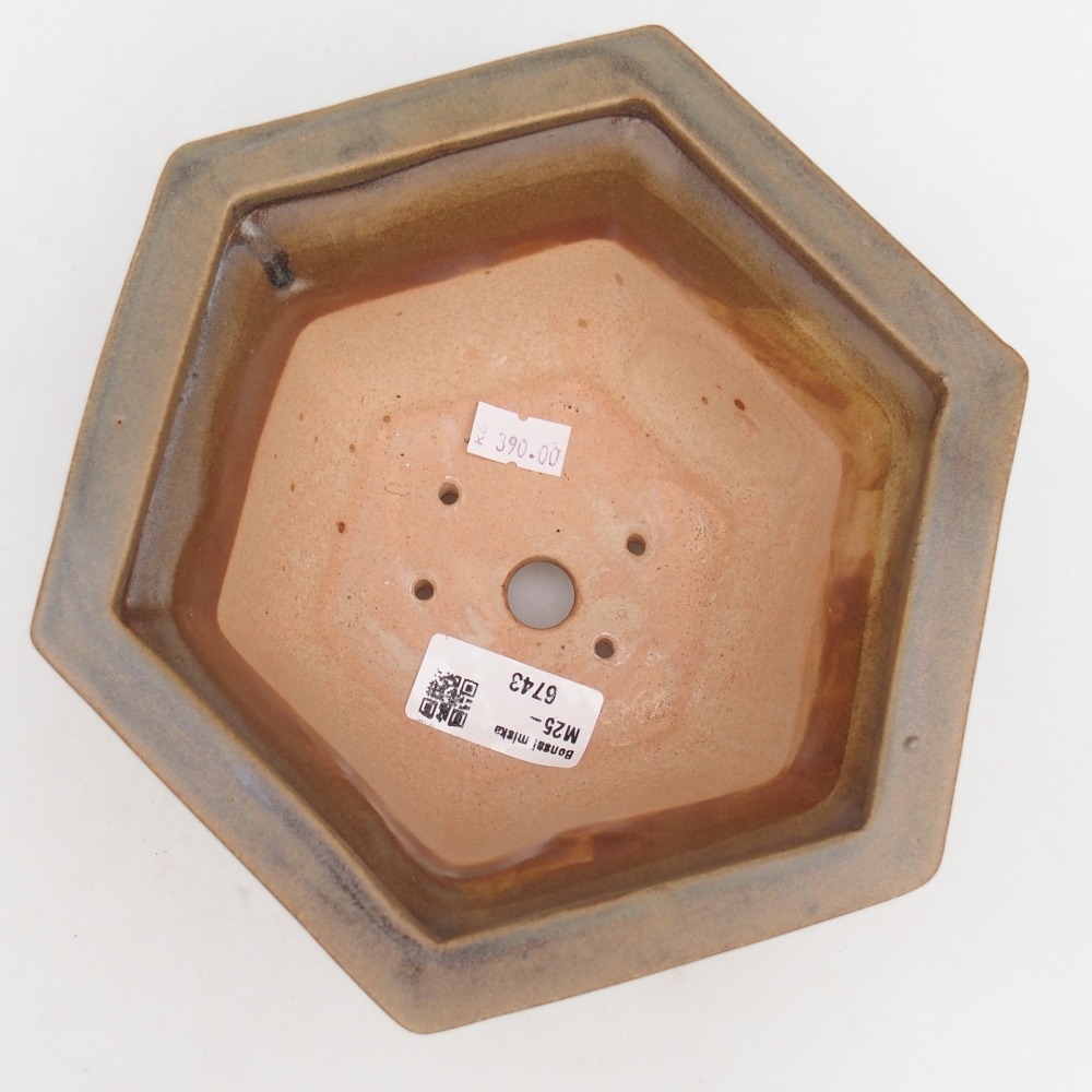 kerámia bonsai tál 18,5 x 16,5 x 9 cm, barna