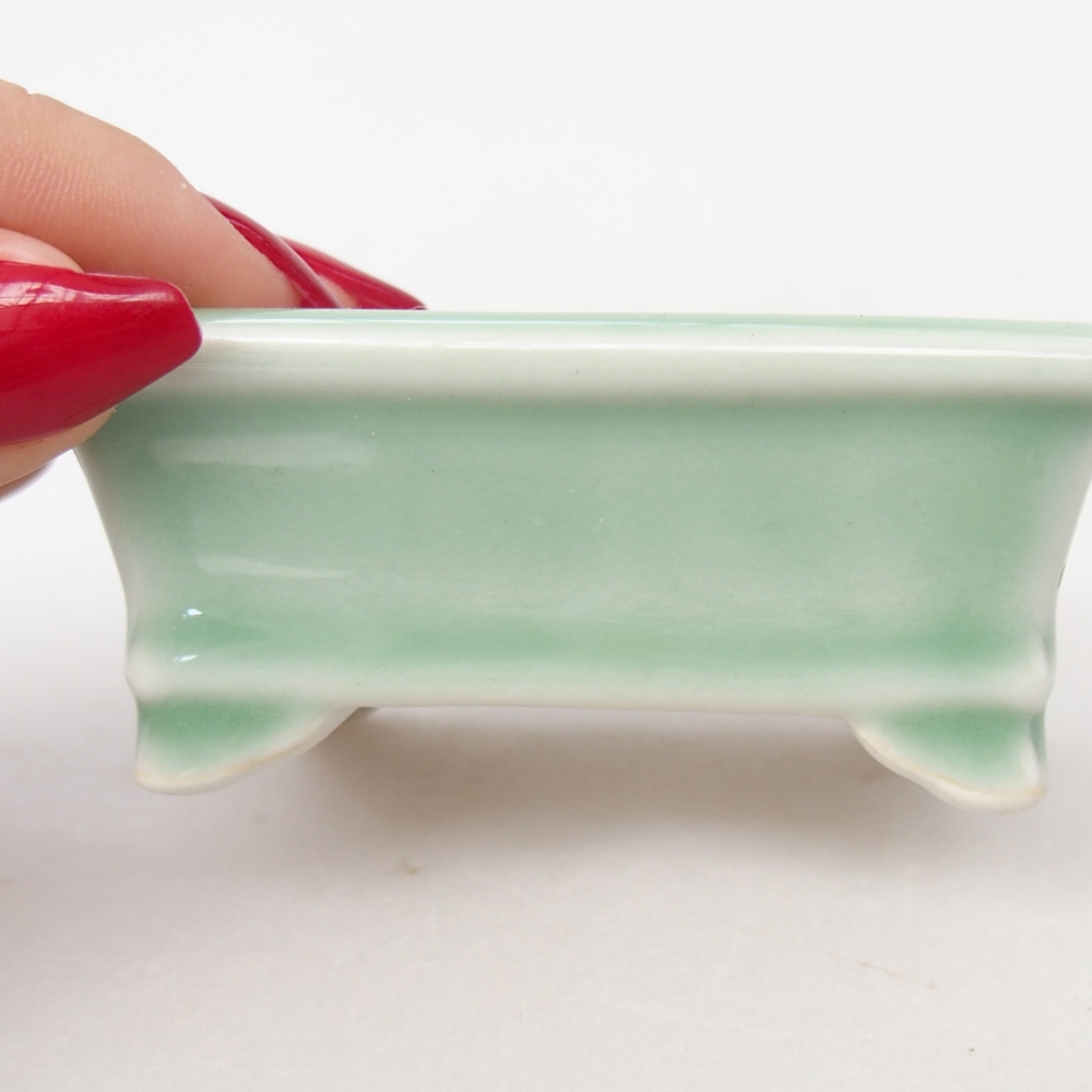 Mini bonsai tál 8 x 6,5 x 3 cm, zöld