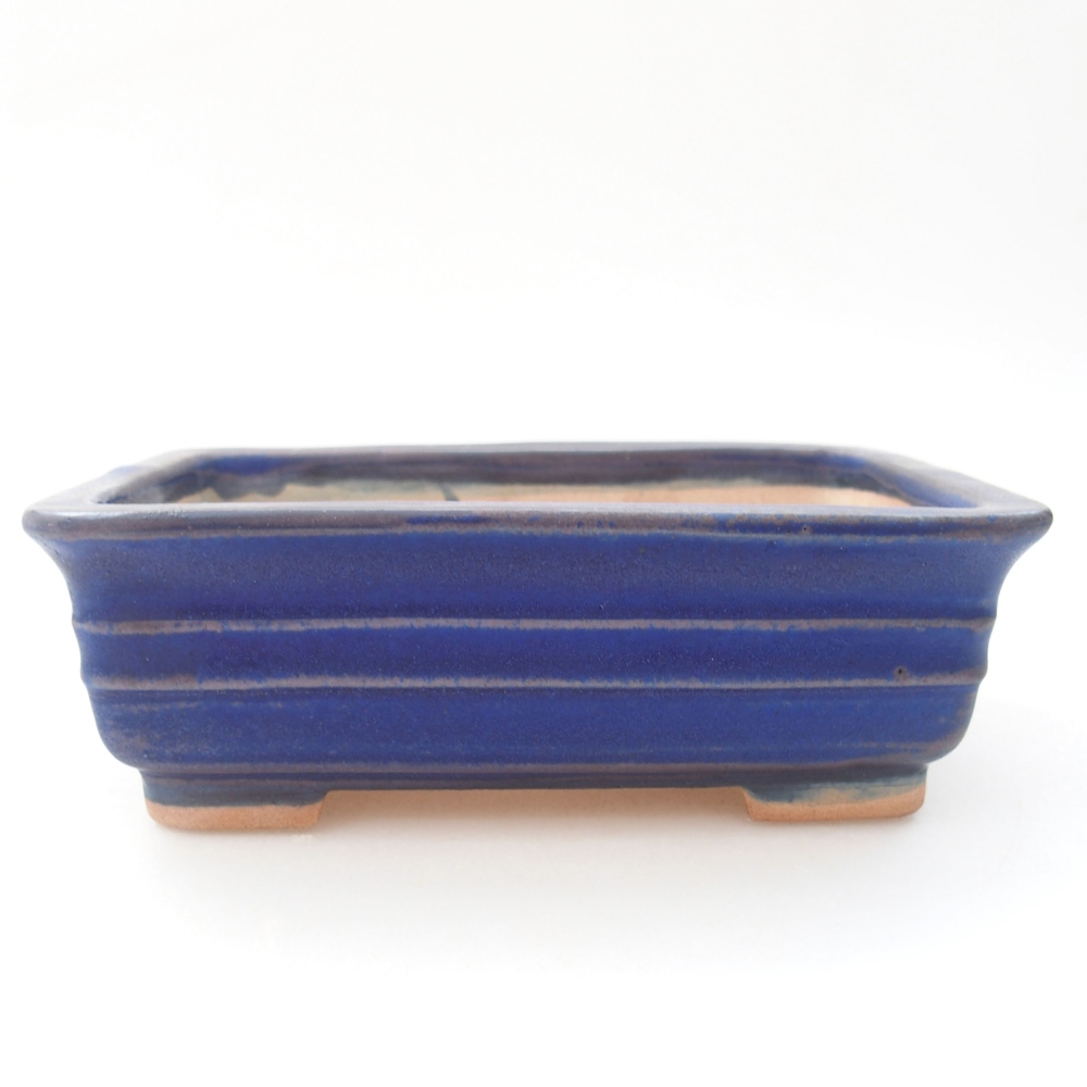 kerámia bonsai tál 13,5 x 9,5 x 4,5 cm, kék színű
