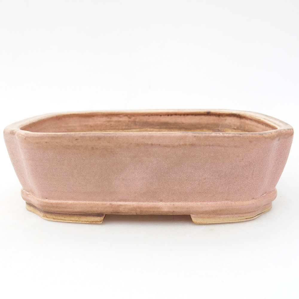 kerámia bonsai tál 17 x 14,5 x 5 cm, rózsaszínű