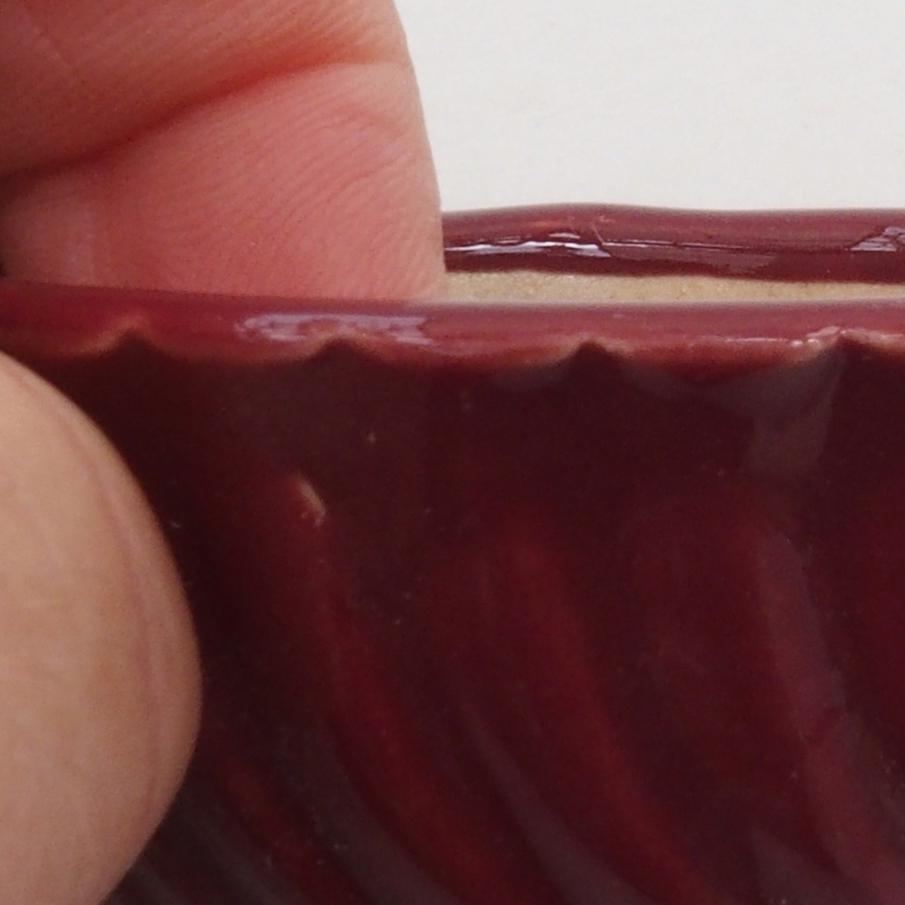 Mini bonsai tál 5 x 5 x 2,5 cm, bordó színben