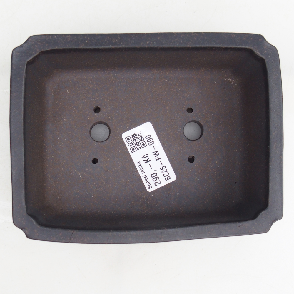 kerámia bonsai tál 15 x 11,5 x 5 cm, színe barnás okkersárga