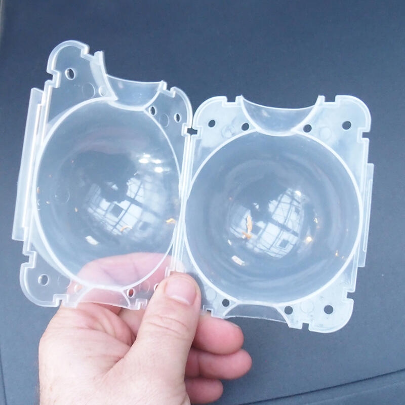 Gömbök 8 cm átlátszó 10 db