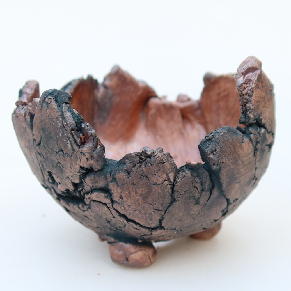Kerámia héj  11 x 11 x 8 cm, zöld színű