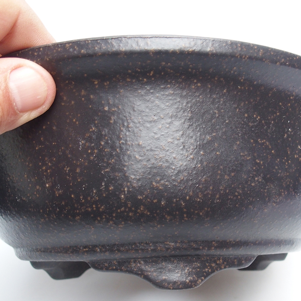 Tál 20 x 20 x 9 cm barna okkersárga