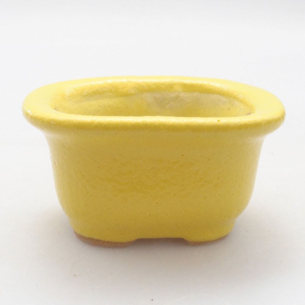 kerámia bonsai tál 5,5 x 4,5 x 3 cm, sárga