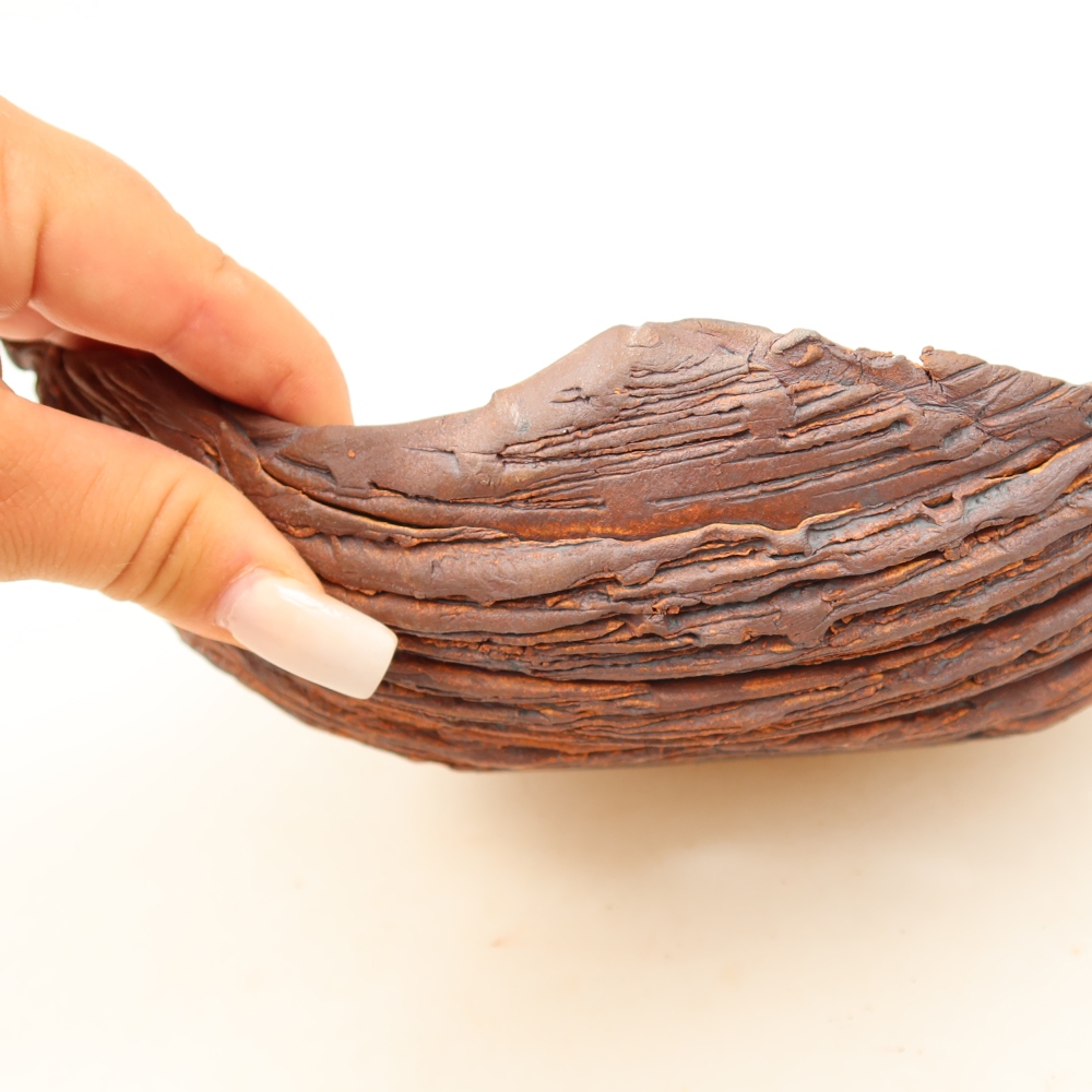 Kerámia héj  22,5 x 16 x 8 cm, barna színű