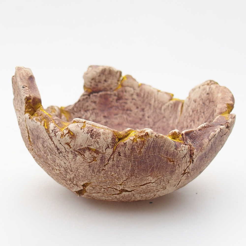 Kerámia kagyló 9 x 9 x 5,5 cm , sárga