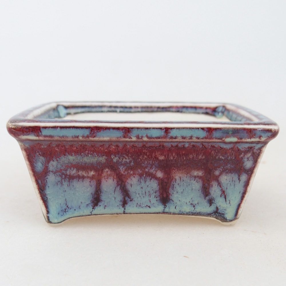 Mini bonsai tál 7,5 x 6 x 3 cm, bordó színű