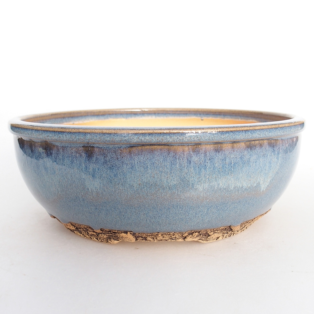 kerámia bonsai tál 19 x 19 x 7 cm, kék színben