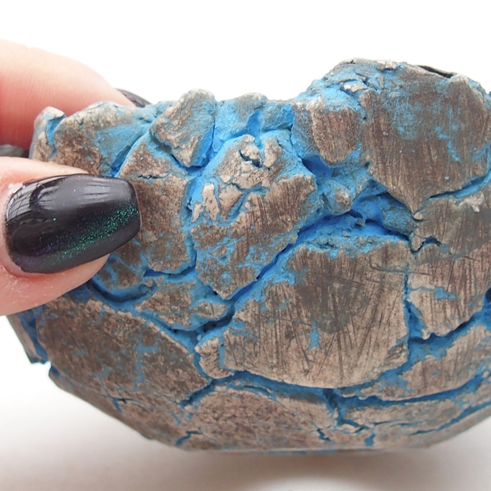 Kerámia kagyló 10,5 x 10,5 x 5 cm , kék színű